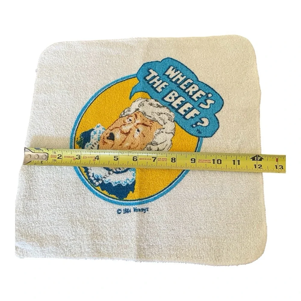 Vtg. 1984 Wendy's Washcloth & Towel Set 
